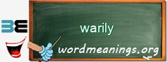WordMeaning blackboard for warily